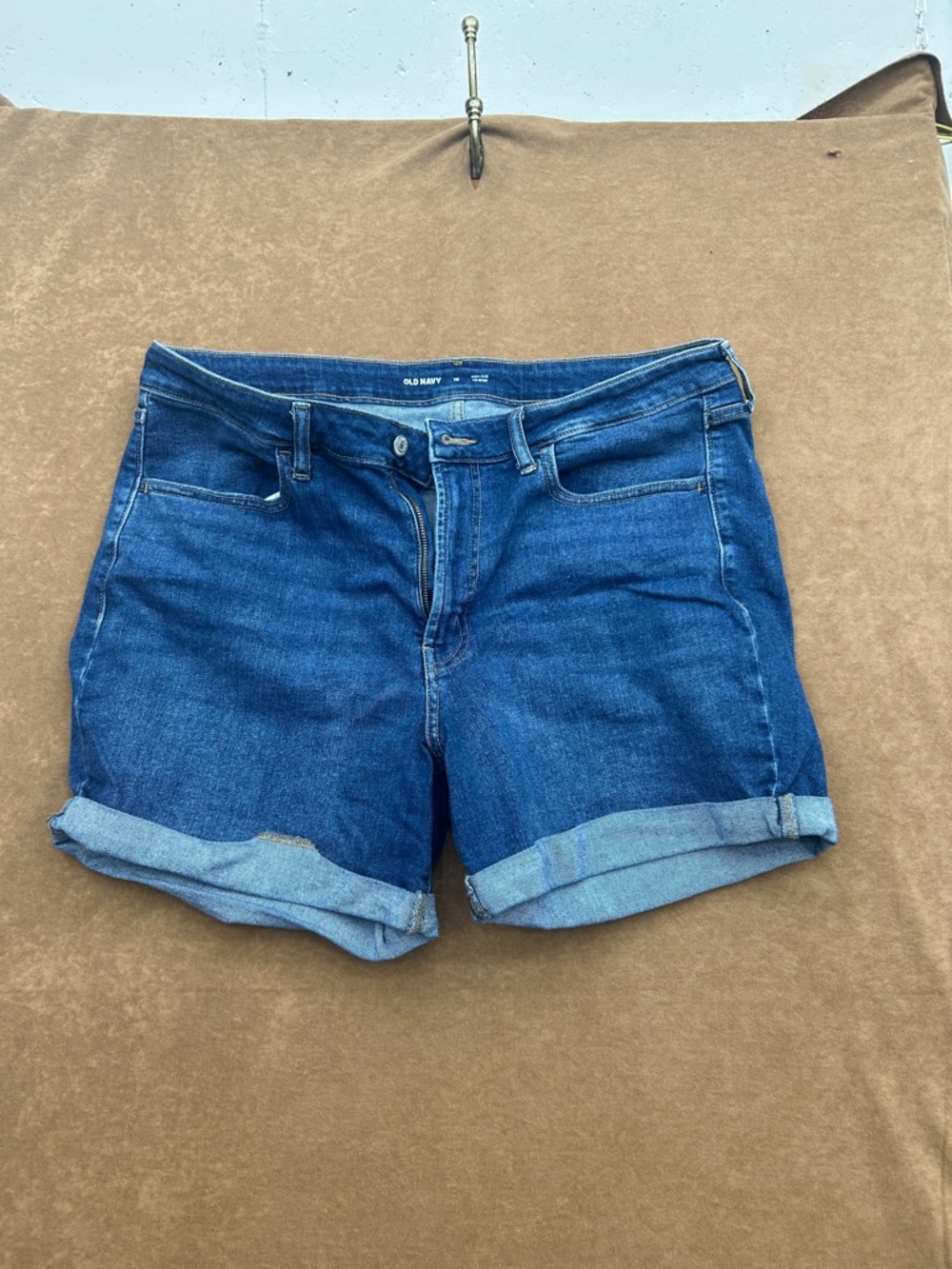 Old Navy Women's Blue Denim Rolled Cuff Shorts